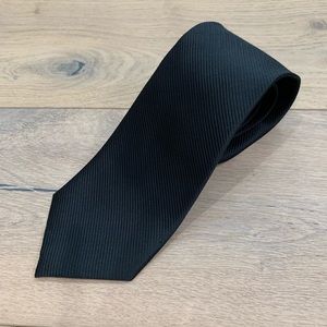 Adolfo Black 100% Silk Necktie